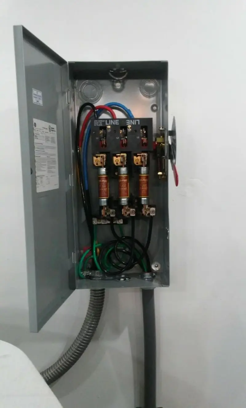 Three-phase disconnect switch installed for Electrical Wiring & Rewiring in Jamesburg